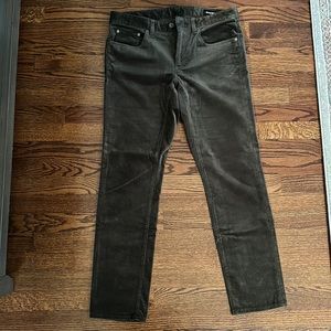 Bonobos Corduroy Pants - Olive Green Tailored Fit
